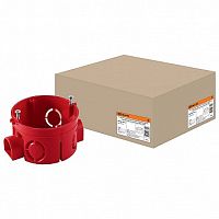 Установочная коробка СП D68х42мм²  саморезы, стыковочные узлы, красная, IP20 |  код. SQ1402-1116 |  TDM